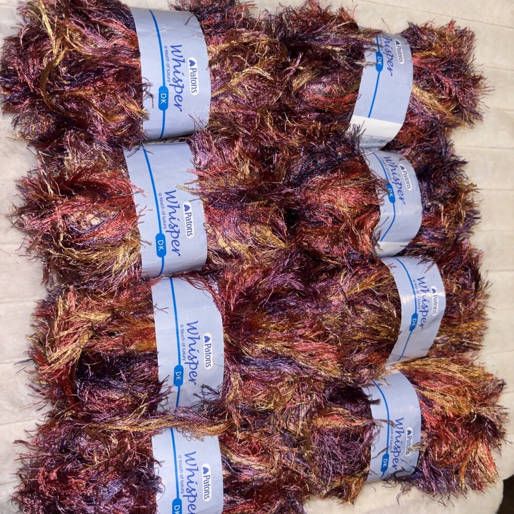Patons Whisper DK Yarn Color 00015 Dye Lot 1056 8 Skeins New Discontinued Multi